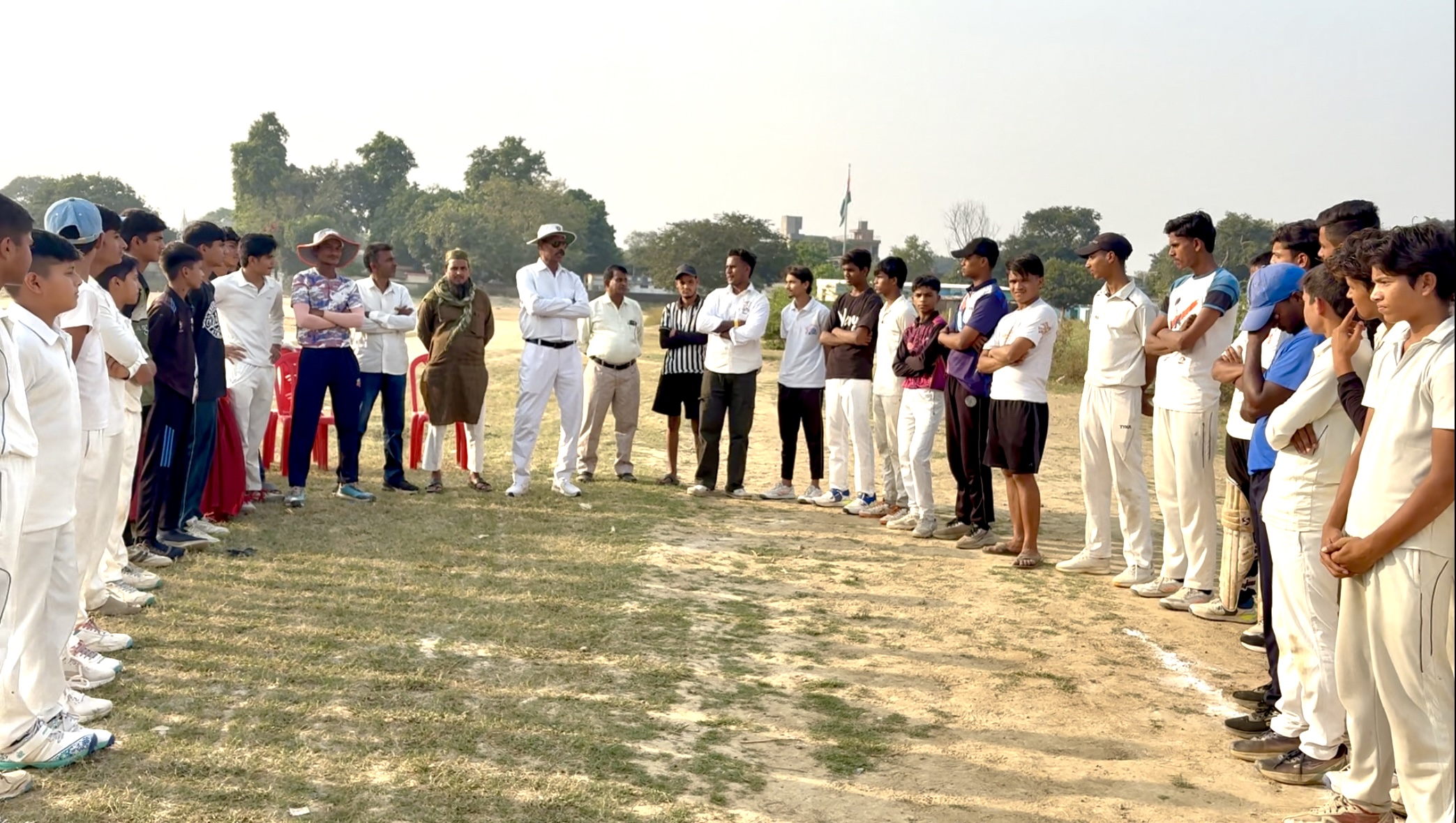 पहले दिन ट्रायल में आये  खिलाड़ी